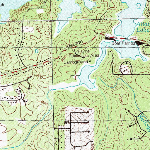 Topographic Map of Payne Campground, GA