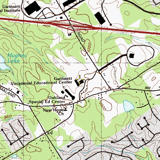 Topographic Map of Maxwell High School of Technology, GA