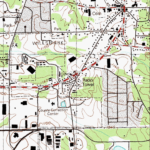 Topographic Map of Tabernacle Baptist Church, GA