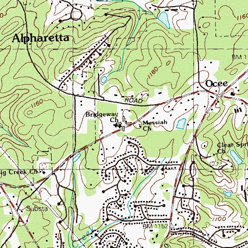 Topographic Map of Dodd School (historical), GA