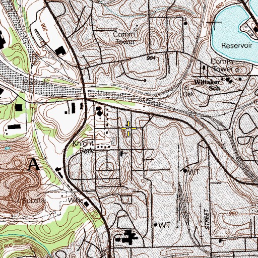 Topographic Map of Longley Avenue Christian Church, GA