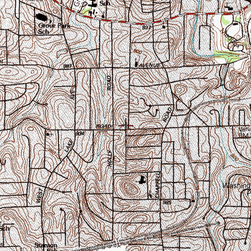 Topographic Map of Mount Pleasant Primitive Baptist Church, GA