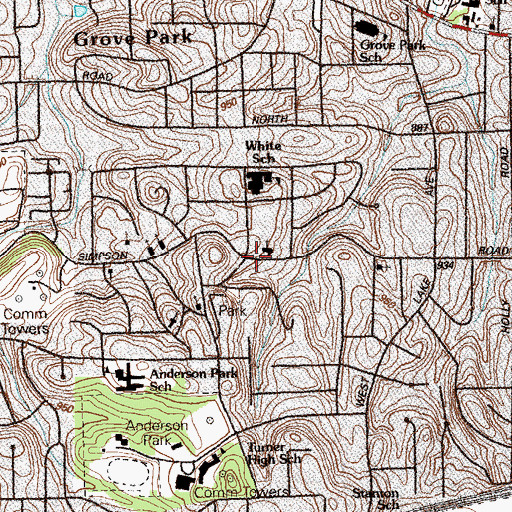 Topographic Map of Lutheran Church of the Atonement, GA