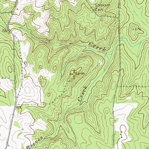 Topographic Map of Reeves-Askin Cemetery, GA