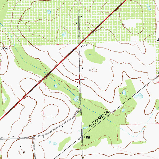 Topographic Map of Adelaide, GA