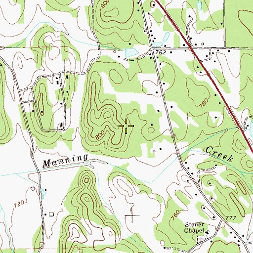 Topographic Map of Adairsville High School, GA