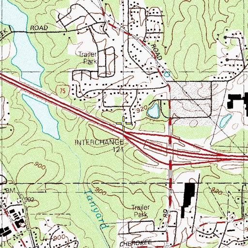 Topographic Map of Homestead Acres, GA