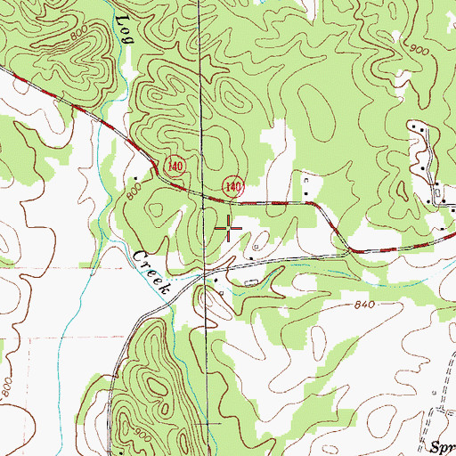 Topographic Map of Pine Log Elementary School, GA