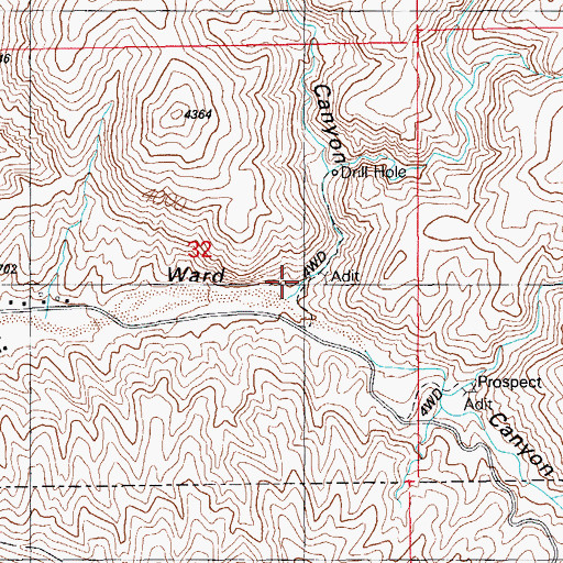 Topographic Map of Red Canyon, AZ