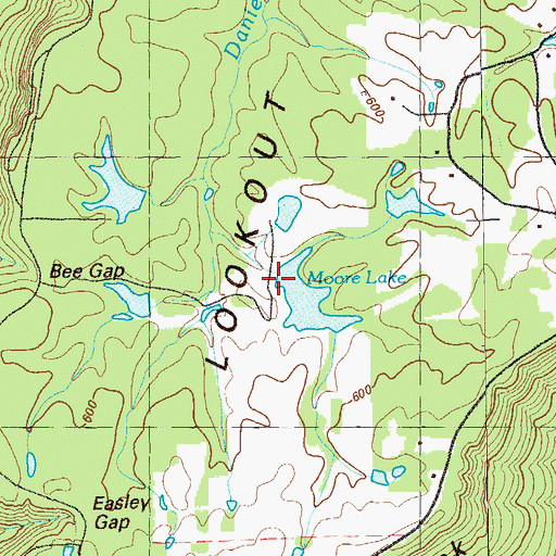 Topographic Map of Moore Lake, GA