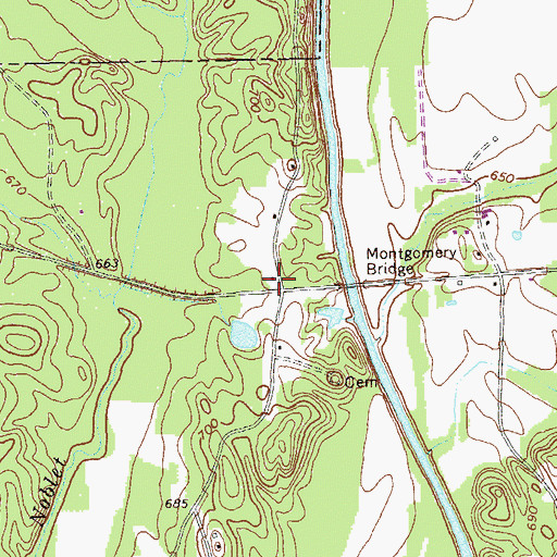 Topographic Map of Coosawattee (historical), GA