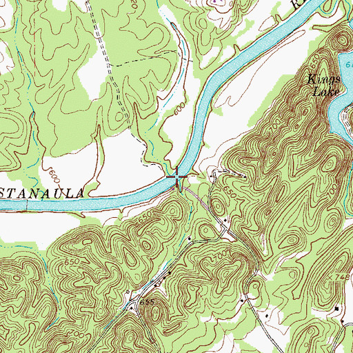 Topographic Map of Moores Ferry (historical), GA