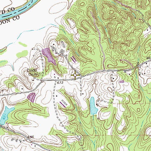 Topographic Map of Poplar Spring School (historical), GA
