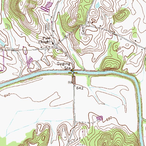 Topographic Map of Shackleford Ferry (historical), GA