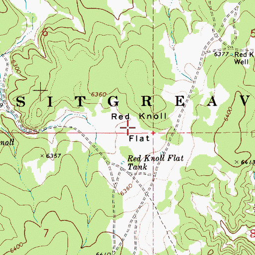 Topographic Map of Red Knoll Flat, AZ