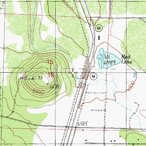 Topographic Map of Red Lake Valley, AZ