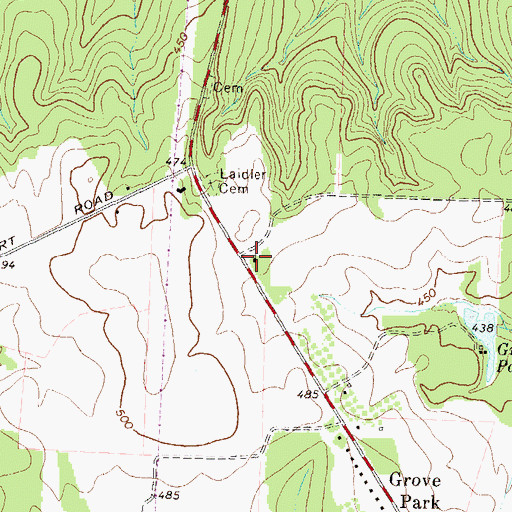 Topographic Map of Laidler Springs Church, GA
