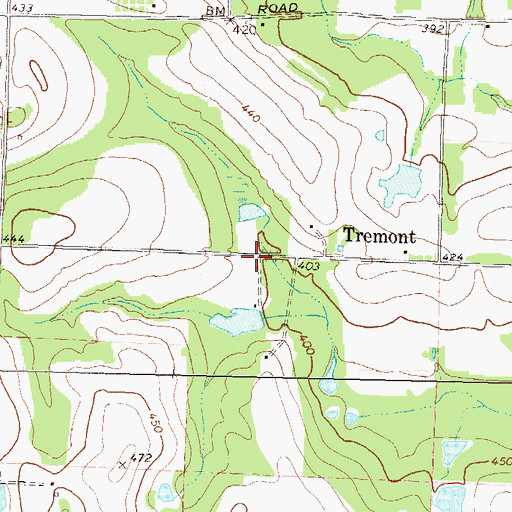 Topographic Map of Tremont School (historical), GA