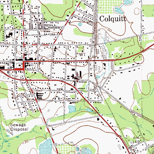 Topographic Map of Miller County Junior High School, GA