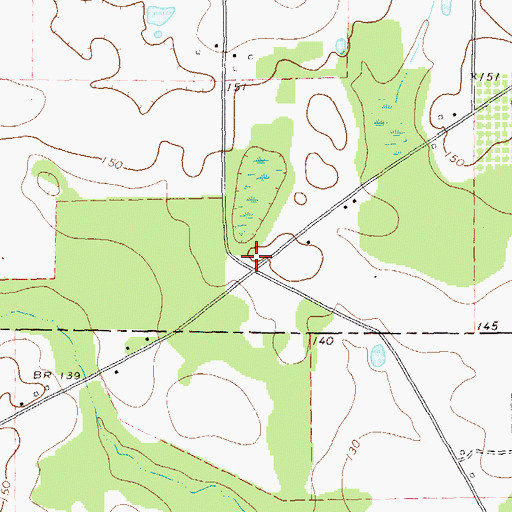 Topographic Map of Spooner (historical), GA