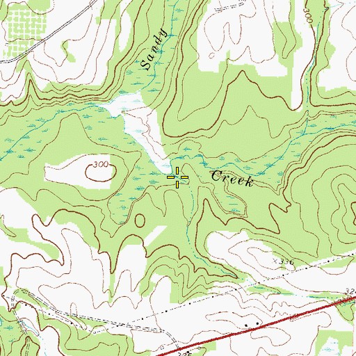 Topographic Map of Davis Spring, GA