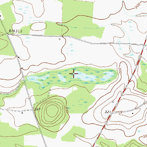 Topographic Map of Holland Park, GA