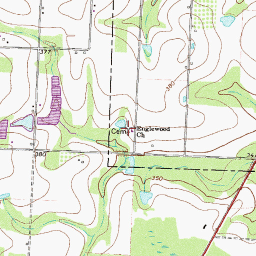 Topographic Map of Englewood Cemetery, GA