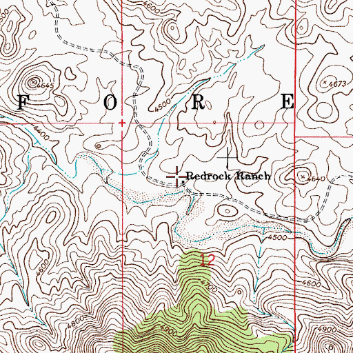 Topographic Map of Redrock Ranch, AZ
