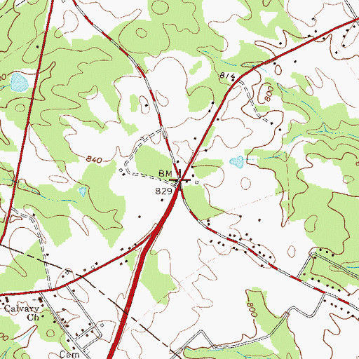 Topographic Map of Dogsboro, GA