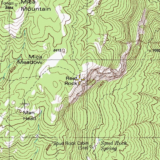 Topographic Map of Reef Rock, AZ