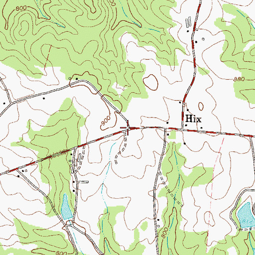 Topographic Map of Smiths Store (historical), GA