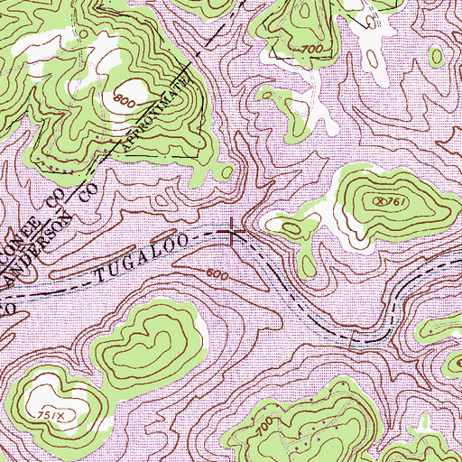 Topographic Map of Coles Ferry (historical), GA