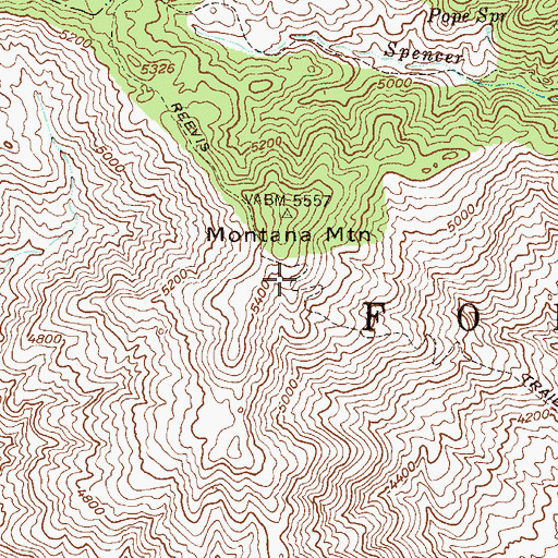Topographic Map of Reevis Trail, AZ