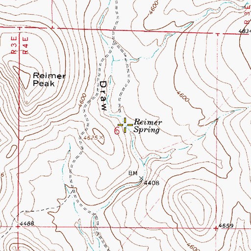 Topographic Map of Reimer Spring, AZ