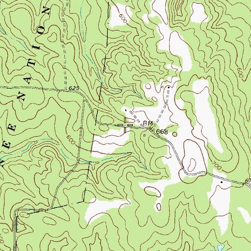 Topographic Map of Midway Church (historical), GA