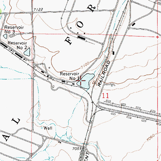 Topographic Map of Reservoir Number One, AZ