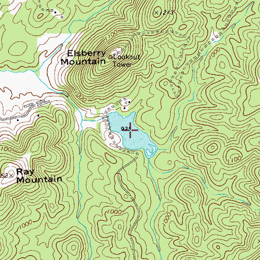 Topographic Map of Dodd Lake, GA