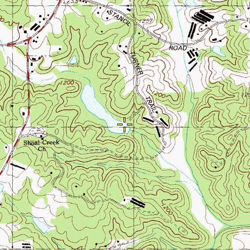 Topographic Map of Sharp Mountain Creek Structure Number Five Dam, GA
