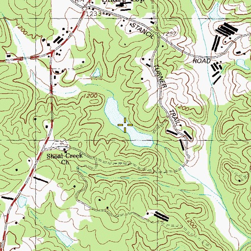 Topographic Map of Turner Lake, GA