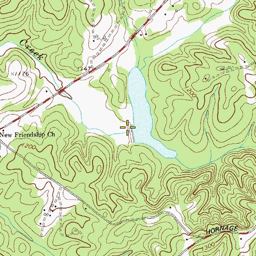 Topographic Map of Stamp Shoal Creek Structure Number Two Dam, GA