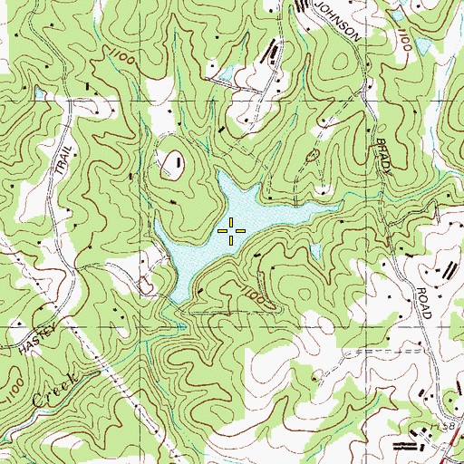 Topographic Map of Garrison Lake, GA