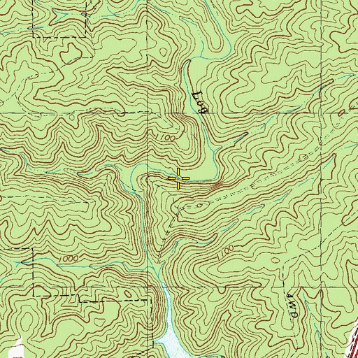 Topographic Map of Canton Mills Lake, GA