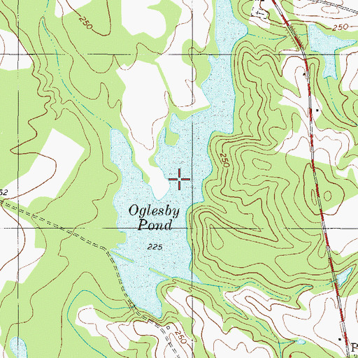Topographic Map of Oglesby Pond, GA