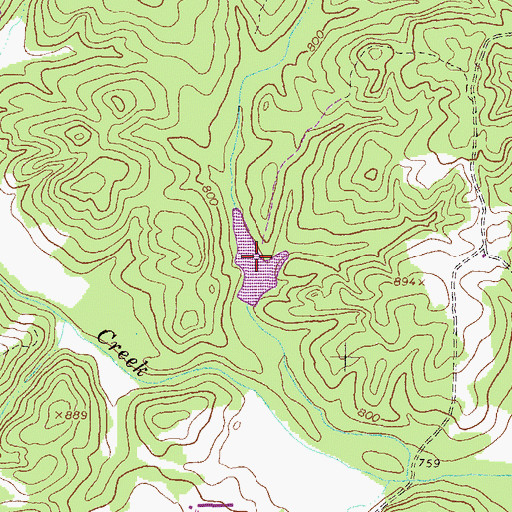 Topographic Map of Reservoir 21, GA