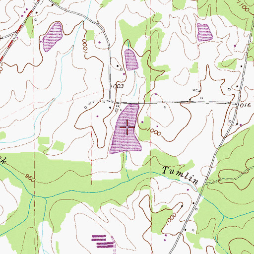 Topographic Map of Walker Lake, GA