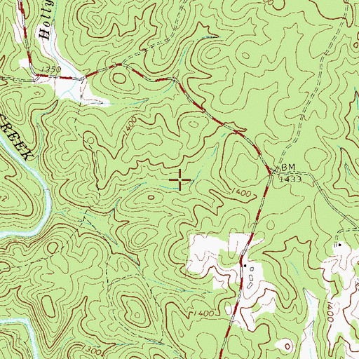 Topographic Map of Sunset Hills Lake, GA