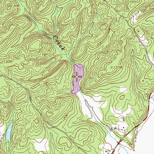 Topographic Map of Head Lake, GA