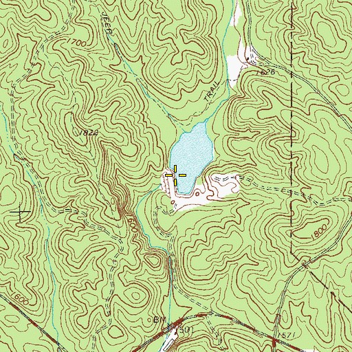 Topographic Map of Amicalola Creek Watershed Dam Number Three, GA