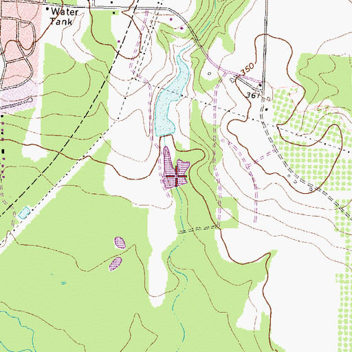 Topographic Map of Meadows Lake, GA