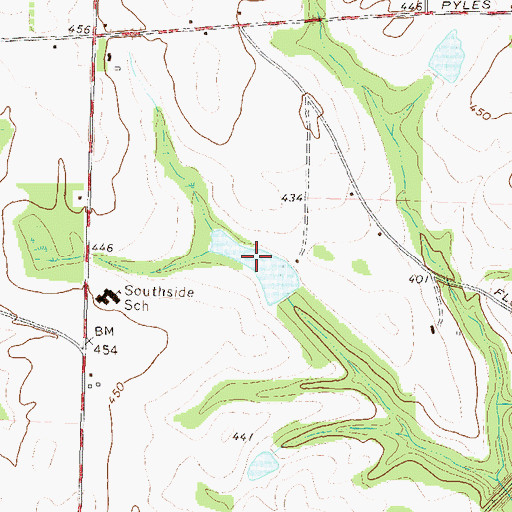 Topographic Map of Richards Lake, GA